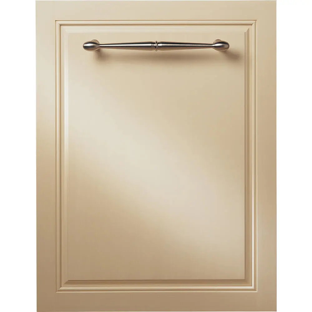 wooden Dishwasher door panel with silver handle