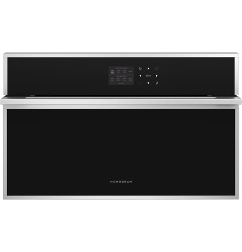 Monogram Microwave in stainless steel and black