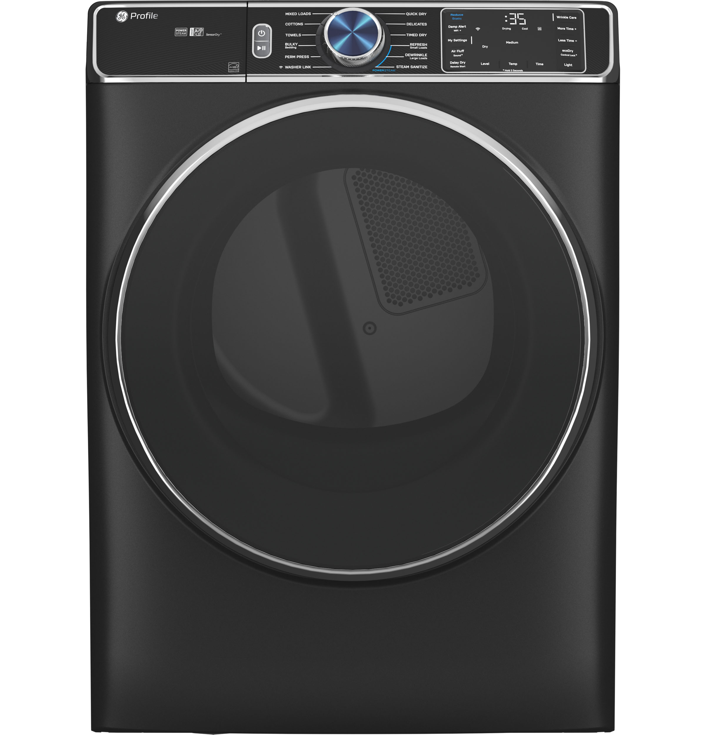 GE Profile™ ENERGY STAR® 7.8 cu. ft. Capacity Smart Front Load Electric Dryer with Steam and Sanitize Cycle