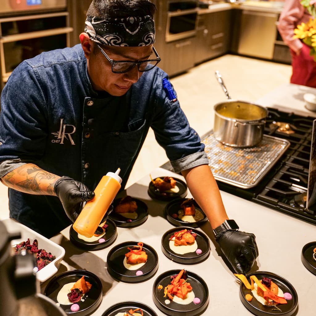 Chef Ivan preparing dishes in CoCook